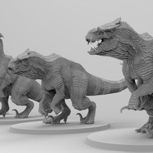 untamed tyrannosaurs 28mm dino dinosaur lizardmen seraphon sla t-rex tyrannosaurus_rex warhammer warhammer_fantasy 3d print model - Mito3D