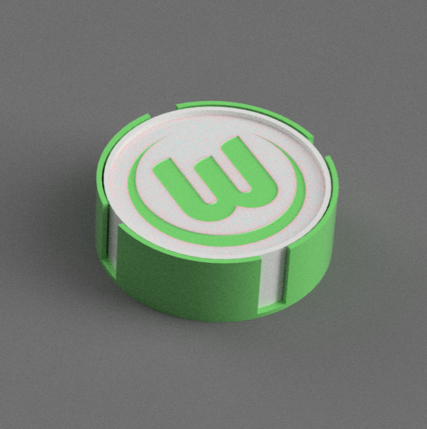 untersetzer vfl wolfsburg Untersetzer Getränke bundesliga bochum borussia Fußball 3D print model - Mito3D