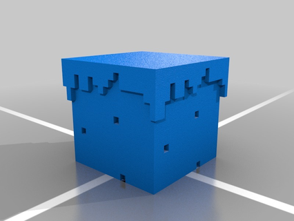 untextured minecraft grass block 3d print model - Mito3D