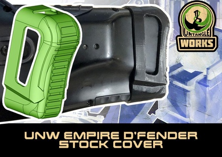 unw empire dfender butt stock cover paintball buttstock tpu 3d print model - Mito3D