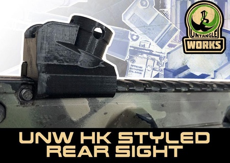 unw hk styled rear sight paintball use iron sights magfed 3d print model - Mito3D
