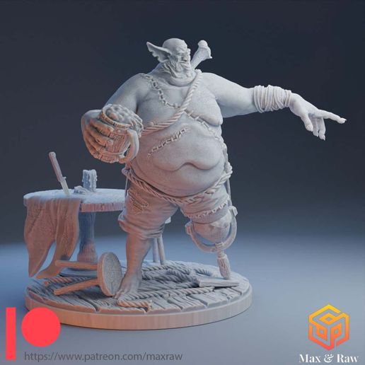 uorbad fat base - ready game tabletop dnd warhammer land support 40k sigmar infinity 3D print model - Mito3D
