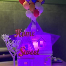 hasta la casa de dibujos animados carl hogar, dulce hogar ballon globo pixar 3d print model - Mito3D