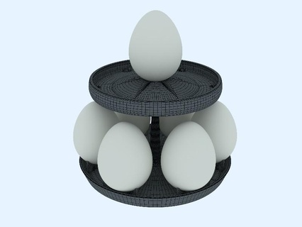 updated - seven egg water cooler v3 eggs holder kitchen dining 3d print model - Mito3D
