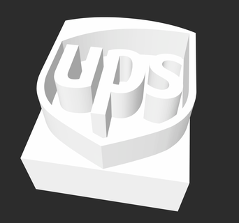 UPS logo supporter signe symbole logo UPS 3d print model - Mito3D