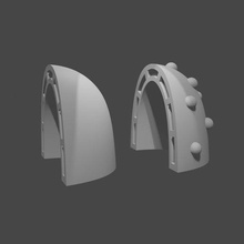 büyütülmüş damızlık zırh omuz pedler 3d print model - Mito3D