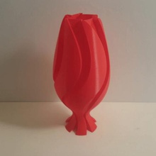 upsidedown classic wave vase home flower vases spiralized spiral mode printing twisted vaso spirale 3d print model - Mito3D