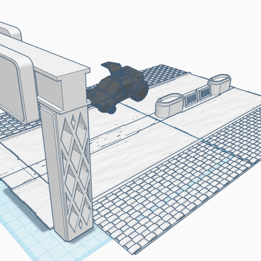 terreno urbano conjunto la arquitectura los edificios de estructuras wargaming carretera diorama ciudad 3D print model - Mito3D