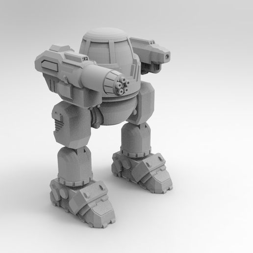 urbanmech constructor juego americano mecha 1 300 6mm ciencia ficción modelo guerra battletech 3D print model - Mito3D