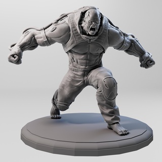 urbanzombie6 Game monster zombies logger mutant skull ghol undead hunter character ancient claws 3d printing statuette 3dprint printable statue miniatures 3d print model - Mito3D