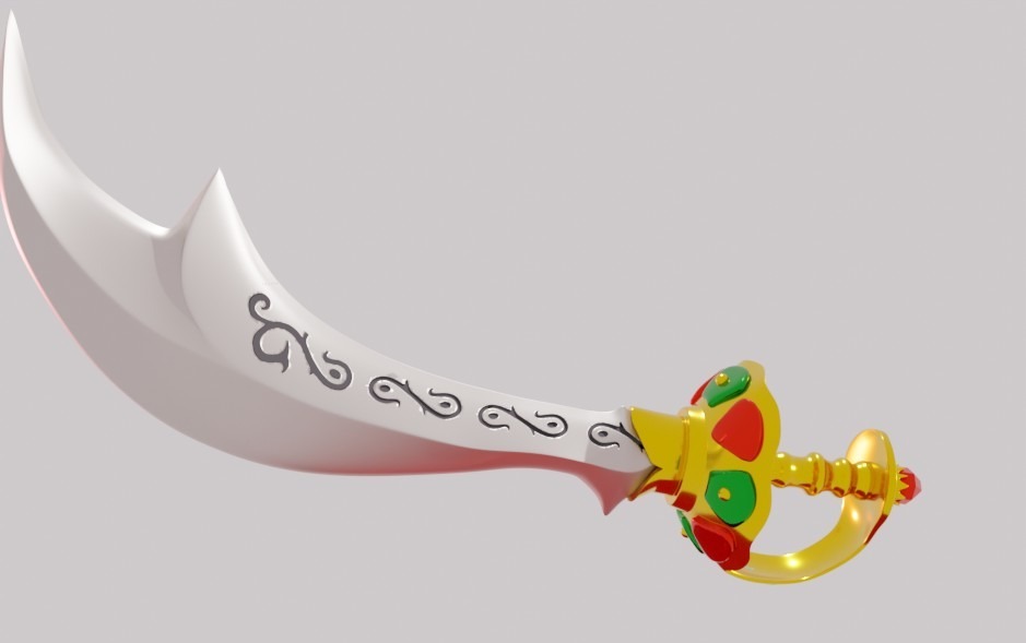 urbosa cimitarra of leyenda zelda respiración salvaje cosplayprop botw totk cosplay arma propcosplay 3D print model - Mito3D