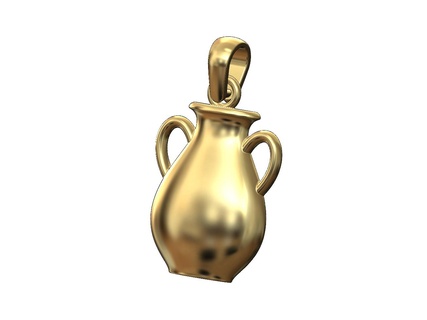 urne pendentif charme caution 3d impression modèle vase pot grec Collier bijoux imprimable or argent vintag antique Facile 3d print model - Mito3D