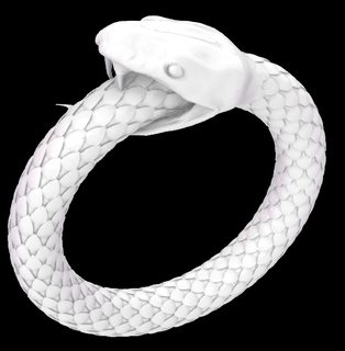Uroboros yılan yüzük hayat ölüm altın hayvanlar hayvan 3d print model - Mito3D