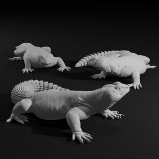 uromastyx espinhoso cauda lagarto realista salpicar animal réptil figura ornamentado criatura brinquedo mini fofa crianças legal Alto poli esculpir arte 3d print model - Mito3D