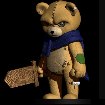 ursinho guerreiro arte orso rpg 3d print model - Mito3D