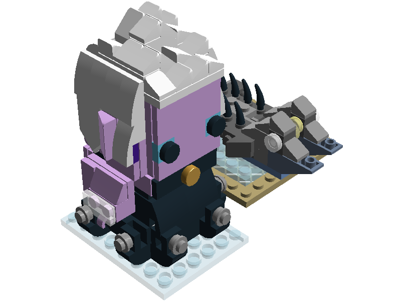 ursula murene arte sirena murena Anguilla disney Lego brickheadz mattone acqua mare 3D print model - Mito3D