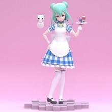 uruha rushia velentin Jeu hololive Femme ménage youtuber vtuber anime 3d stl mignonne fille personnage 3d print model - Mito3D