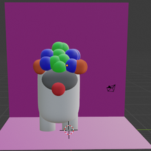 us- clown wig nose on we game print 3d art 3d print model - Mito3D