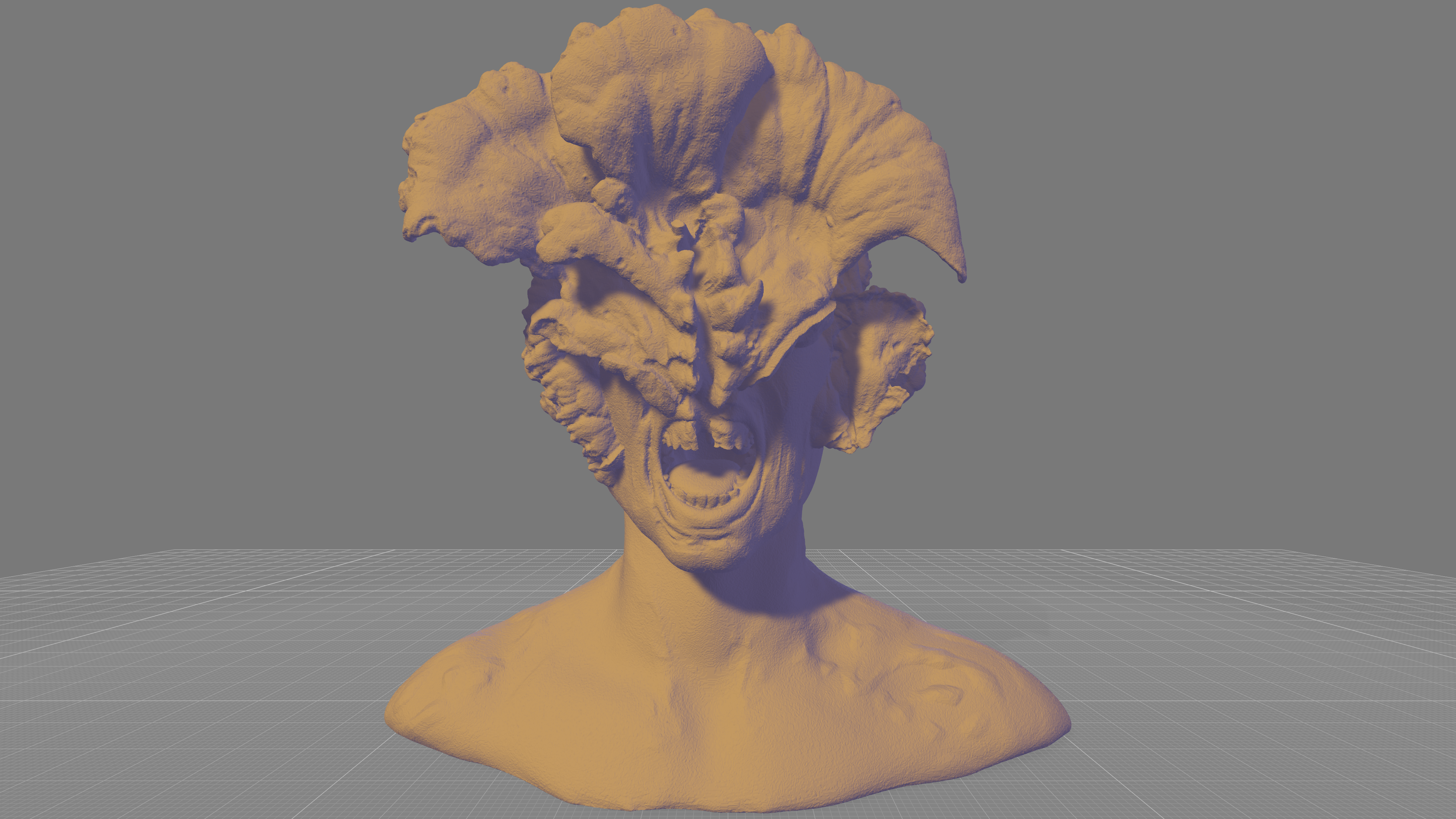 us - clicker bust Game the last of zombie naughty dog supports infected low poly art 3D print model - Mito3D