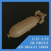 us gp bomb an-m64a1 500lb 1-32 1-35 an-m64 1/32 1:32 1/35 1:35 ww2 world war korean he modeling suspended armaments air force navy bomber 3d print model - Mito3D