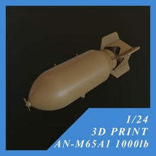 us gp bomb an-m65a1 1000lb 1-24 an-m65 1/24 1:24 ww2 world war korean he modeling suspended armaments air force navy bomber 3d print model - Mito3D