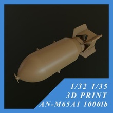 us gp bomb an-m65a1 1000lb 1-32 1-35 an-m65 1/32 1:32 ww2 world war korean he modeling suspended armaments air force navy bomber weapon 3d print model - Mito3D