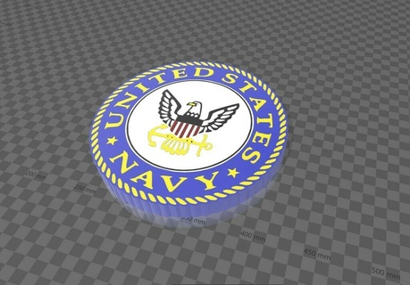 us Donanma logo renk değiştirici işaretler logolar 3d print model - Mito3D