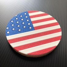 Amerika Birleşik Devletleri bayrak bardak altlıkları altlığı Coozie İçmek Amerikan dyi masa ülke 3d print model - Mito3D
