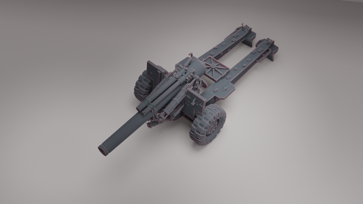 usa 155 mm haubitze m114 1 72 kalt krieg artillerie kanone granatwerfer gewehr harz 3d drucken 20mm miniatur stl stück 3d print model - Mito3D