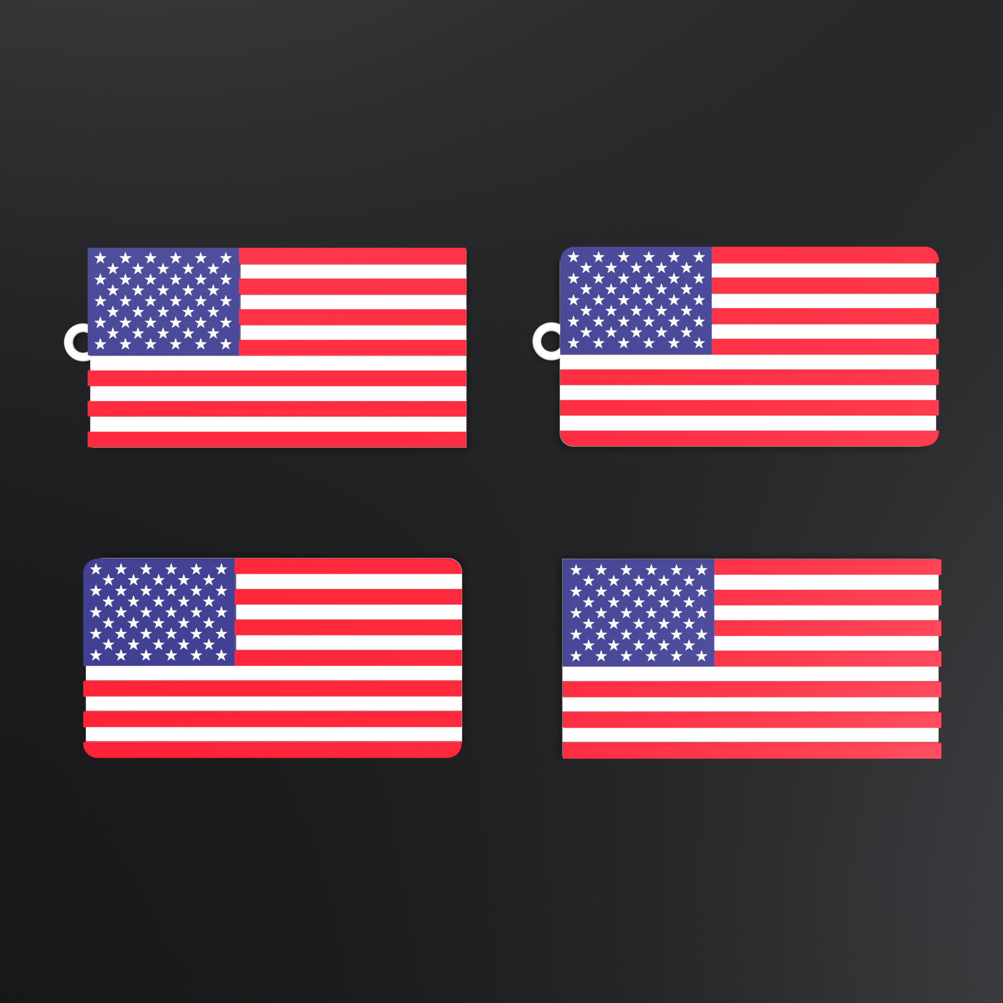 Amerika Birleşik Devletleri bayrak anahtar Zincir Chian stl 3d Yazdır 3D print model - Mito3D