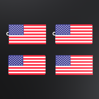 Estados Unidos bandera llave cadena America chian stl 3d impresión 3d print model - Mito3D