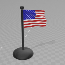 la bandera de estados unidos ondeando colorprintable art señales logotipos 3d print model - Mito3D