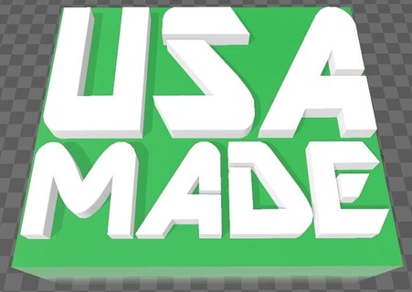 Uniti d'America fatto cartello 3d print model - Mito3D