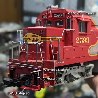 usa trains replacement parts diesel locomotive gp30 gp38 gp7 gp9 gscale g scale loco model toy 3d print model - Mito3D