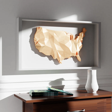 Etats Unis mur art carte états unis 3d print model - Mito3D