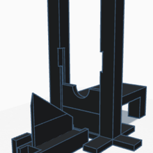 usable guillotine gadget desktop item execution decoration dnd d&d model toy medieval 3d print model - Mito3D