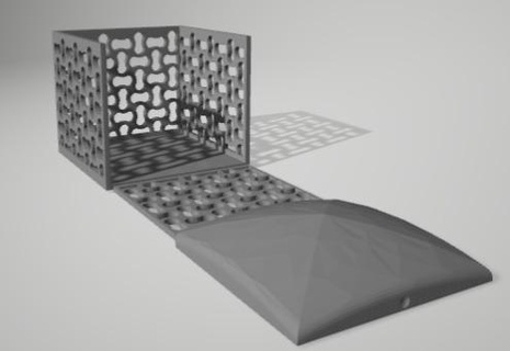 usagibox usagi lapin boîte mosaïque animal impression cadeau 3d print model - Mito3D