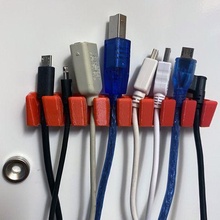 usb cable gardien gadget USB holder câbles aimant aimants magnets 3d print model - Mito3D