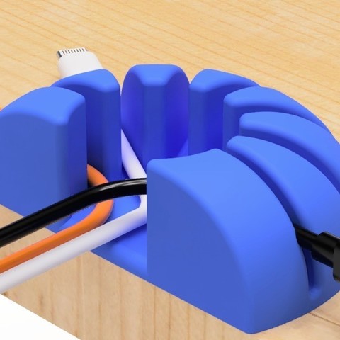 usb cable holder circle type-1 gadget 3D print model - Mito3D