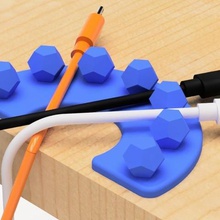 câble usb titulaire dodécaèdre régulier gadget 3d print model - Mito3D