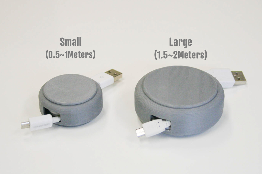 USB cavo bobina gestione micro Astuccio guaina domestico 3D print model - Mito3D