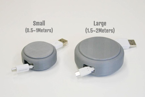 USB cabo bobina gestão cordão micro caso bainha casa 3d print model - Mito3D