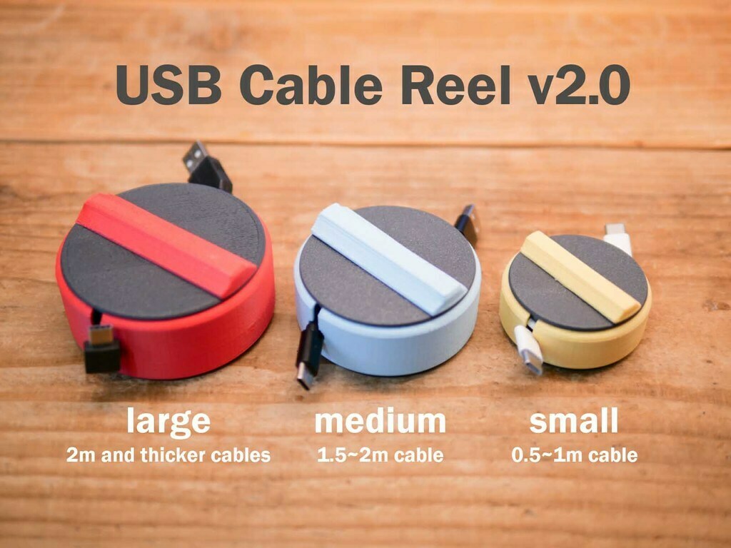 usb cable reel v20 management cord organizer usbcable computer technology pc mac 3D print model - Mito3D