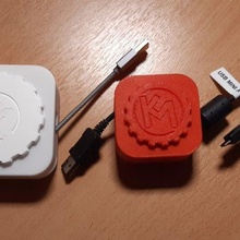 USB câble rouleau v2 organisation 3d print model - Mito3D