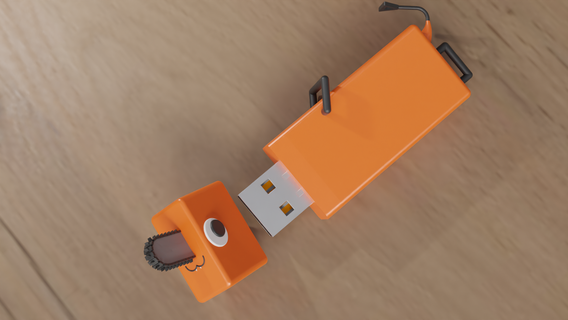 USB Cas gaine respect tronçonneuse homme animal compagnie chien anime Kawai gadgets funda Denji Puissance démon diable 3d print model - Mito3D