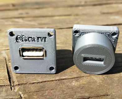 USB châssis femelle monter 3d print model - Mito3D