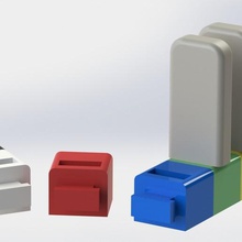 usb holder - support gadget office order modular 3d print model - Mito3D