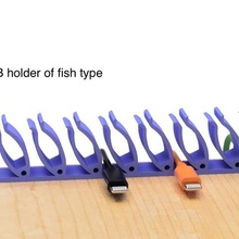 usb holder fish type gadget cable 3d print model - Mito3D