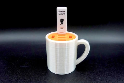 USB Halter Unterstützung Mini Kaffee Becher Werkzeuge mysticmesh3d Veranstalter 3d print model - Mito3D