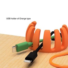 usb-Halter orange Typ gadget 3d print model - Mito3D